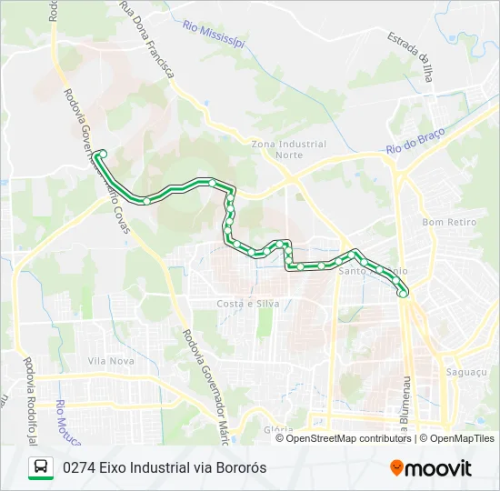 0274 EIXO INDUSTRIAL VIA BORORÓS  Line Map