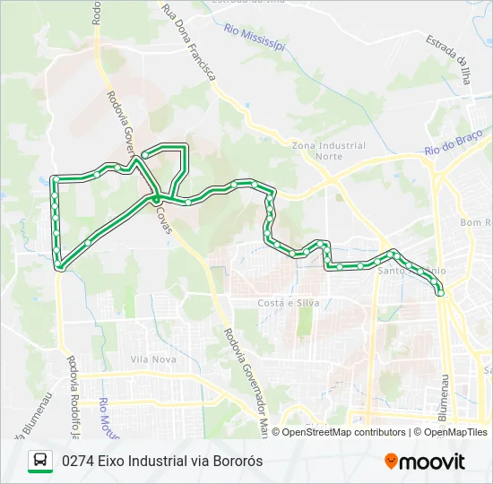 0274 EIXO INDUSTRIAL VIA BORORÓS  Line Map