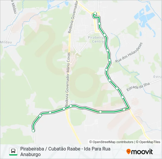 4018 PIRABEIRABA / CUBATÃO RAABE  Line Map