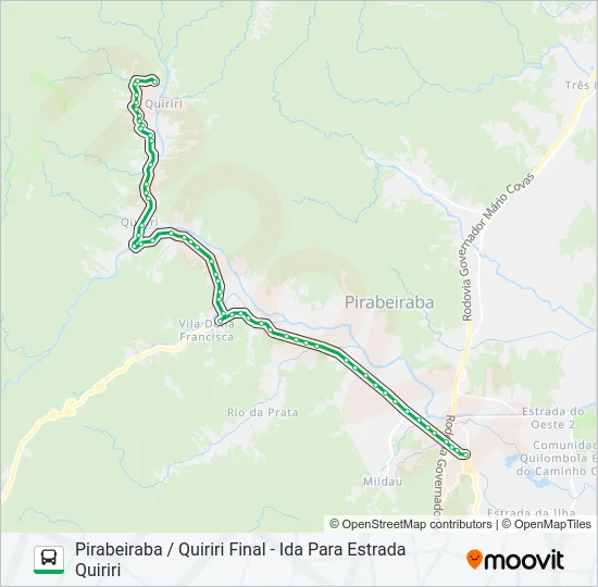 4033 PIRABEIRABA / QUIRIRI FINAL  Line Map