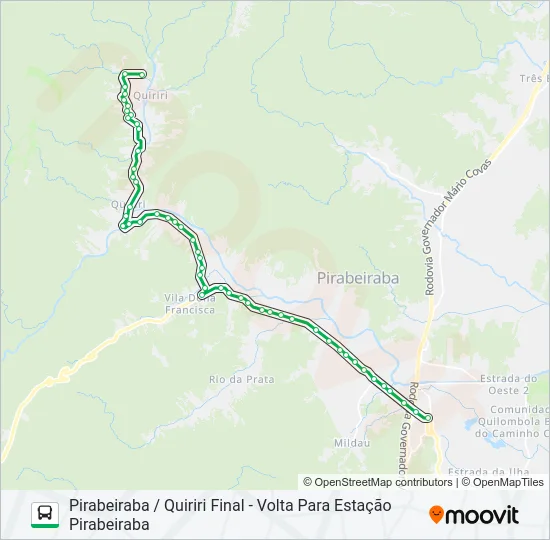 4033 PIRABEIRABA / QUIRIRI FINAL  Line Map