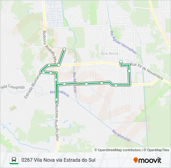 0267 VILA NOVA VIA ESTRADA DO SUL  Line Map