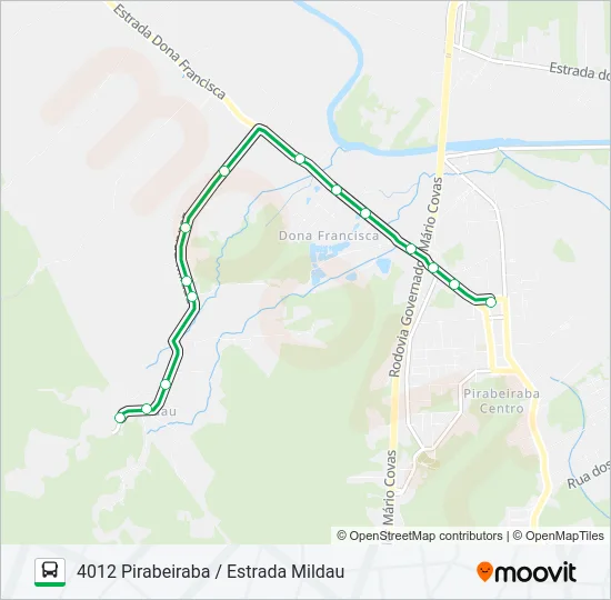 4012 PIRABEIRABA / ESTRADA MILDAU  Line Map