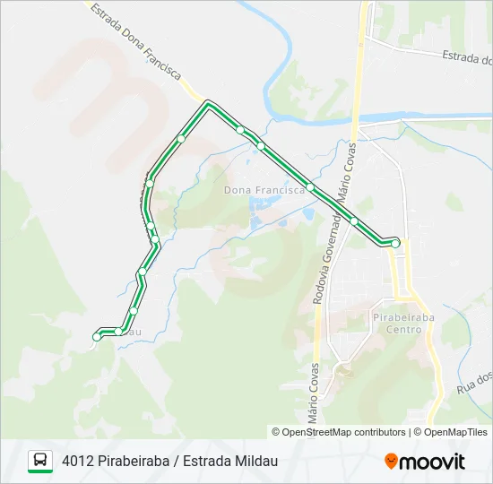 4012 PIRABEIRABA / ESTRADA MILDAU  Line Map