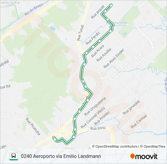 0240 AEROPORTO VIA EMILIO LANDMANN  Line Map