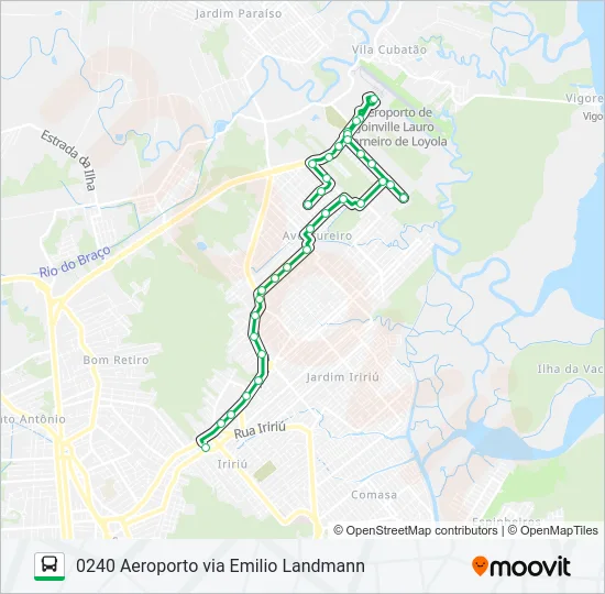 0240 AEROPORTO VIA EMILIO LANDMANN  Line Map