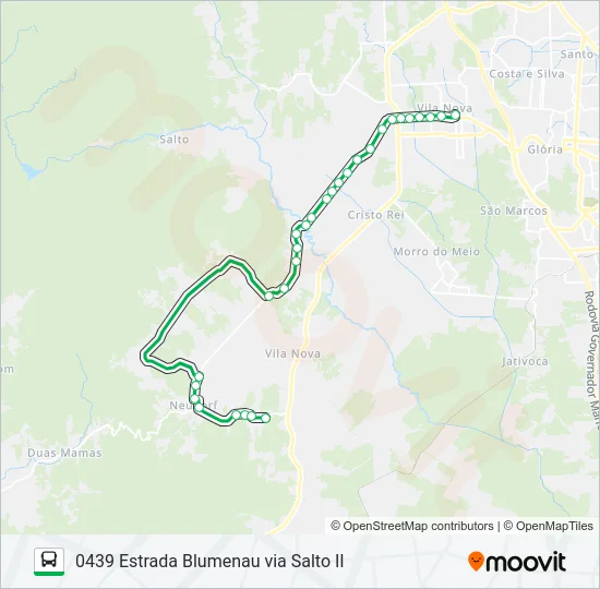 0439 ESTRADA BLUMENAU VIA SALTO II  Line Map
