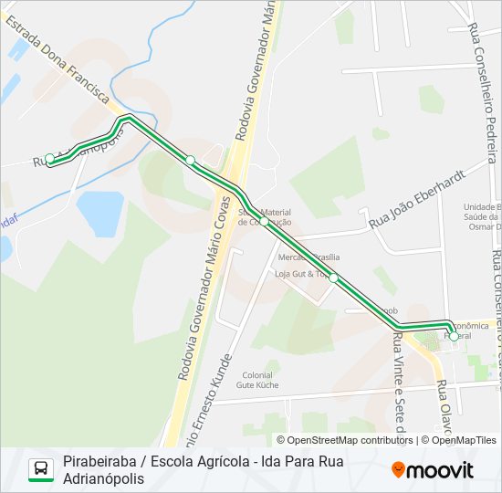 4015 PIRABEIRABA / ESCOLA AGRÍCOLA bus Line Map