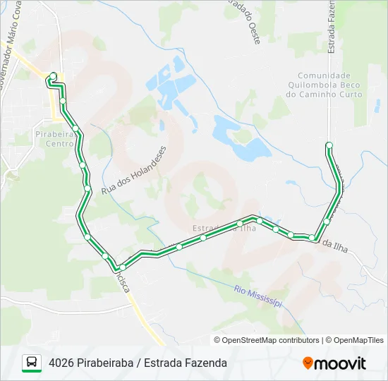 4026 PIRABEIRABA / ESTRADA FAZENDA  Line Map