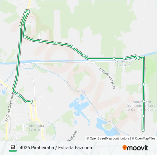 4026 PIRABEIRABA / ESTRADA FAZENDA  Line Map