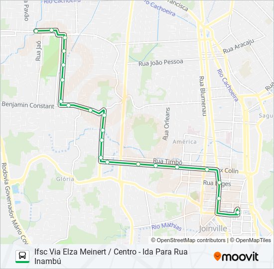 Mapa de 0264 IFSC VIA ELZA MEINERT / CENTRO de autobús