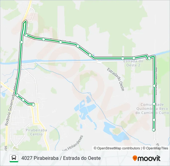 4027 PIRABEIRABA / ESTRADA DO OESTE  Line Map