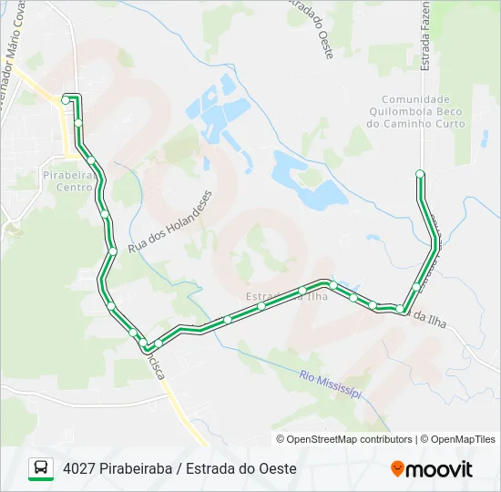 4027 PIRABEIRABA / ESTRADA DO OESTE  Line Map