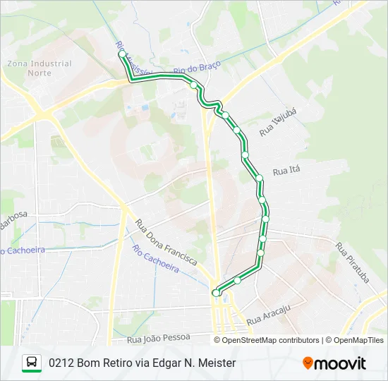0212 BOM RETIRO VIA EDGAR N. MEISTER  Line Map