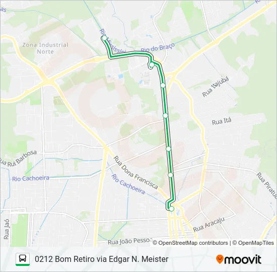 0212 BOM RETIRO VIA EDGAR N. MEISTER  Line Map