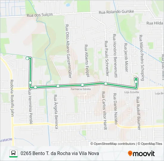 0265 BENTO T. DA ROCHA VIA VILA NOVA  Line Map