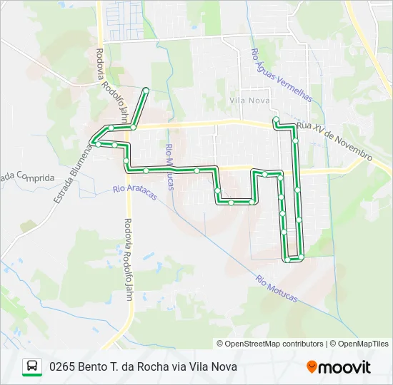 0265 BENTO T. DA ROCHA VIA VILA NOVA  Line Map