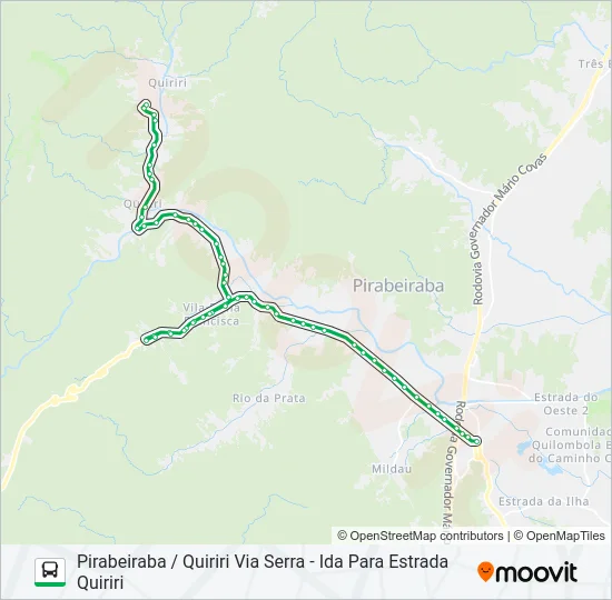 4032 PIRABEIRABA / QUIRIRI VIA SERRA  Line Map