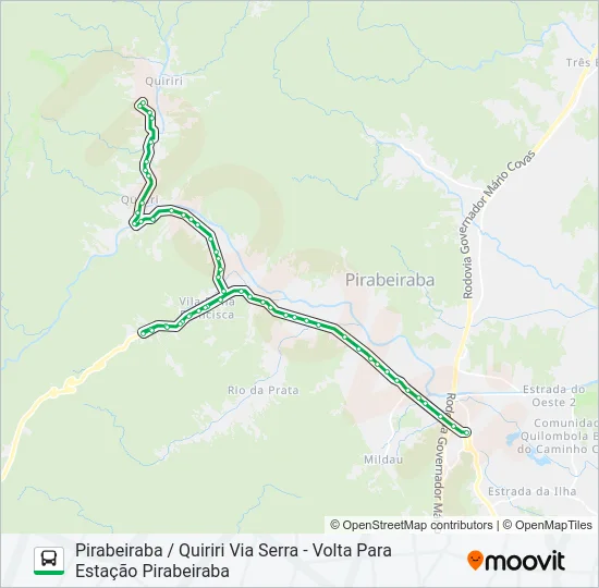 4032 PIRABEIRABA / QUIRIRI VIA SERRA  Line Map