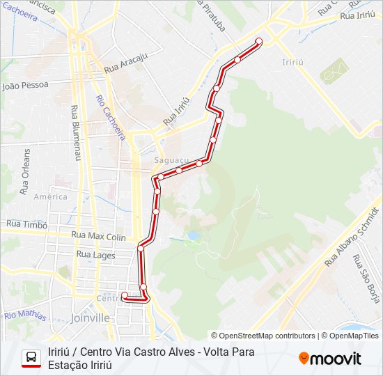 0802 IRIRIÚ / CENTRO VIA CASTRO ALVES bus Line Map