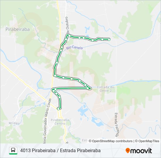 4013 PIRABEIRABA / ESTRADA PIRABEIRABA bus Line Map