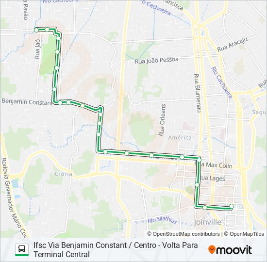 0263 IFSC VIA BENJAMIN CONSTANT / CENTRO bus Line Map