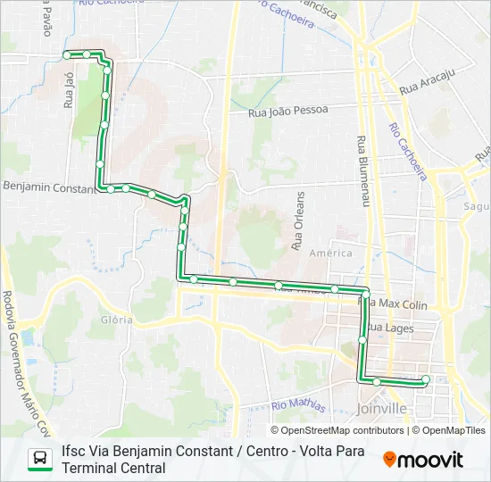 0263 IFSC VIA BENJAMIN CONSTANT / CENTRO  Line Map