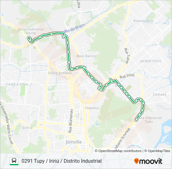 0291 TUPY / IRIRIÚ / DISTRITO INDUSTRIAL  Line Map