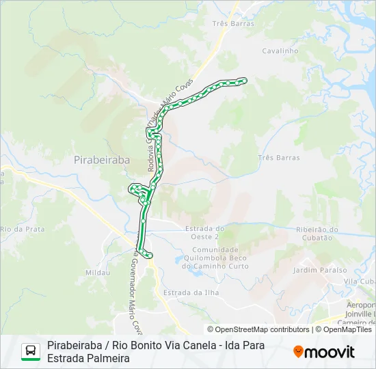 4025 PIRABEIRABA / RIO BONITO VIA CANELA  Line Map