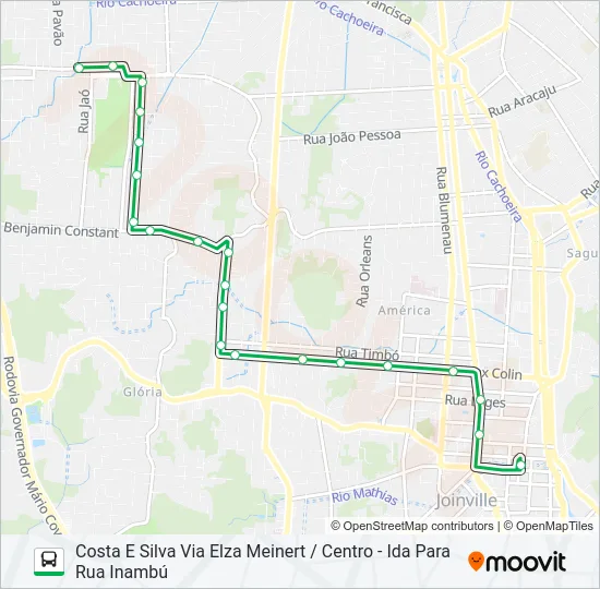 0247 COSTA E SILVA VIA ELZA MEINERT / CENTRO  Line Map