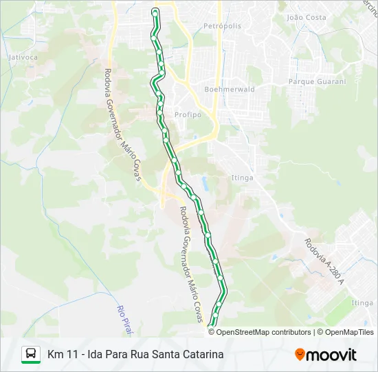 7004 KM 11  Line Map