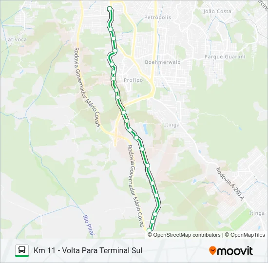 7004 KM 11  Line Map