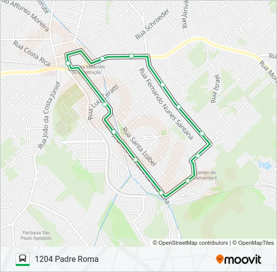 1204 PADRE ROMA  Line Map