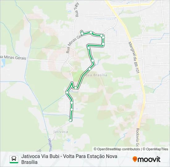 1502 JATIVOCA VIA BUBI  Line Map