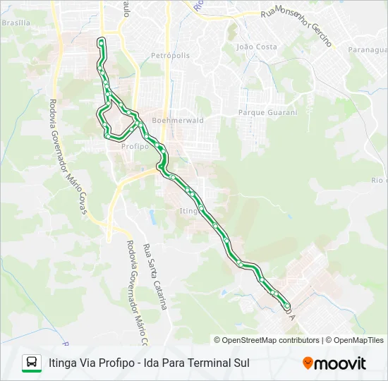 7020 ITINGA VIA PROFIPO  Line Map