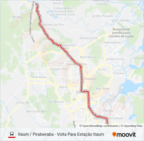 0307 ITAUM / PIRABEIRABA  Line Map