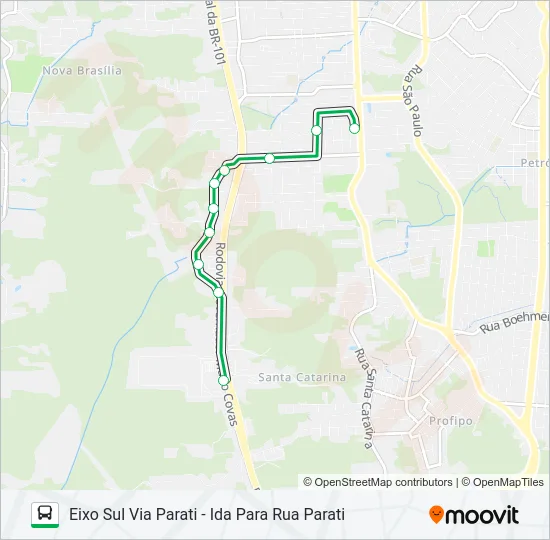 7018 EIXO SUL VIA PARATI  Line Map