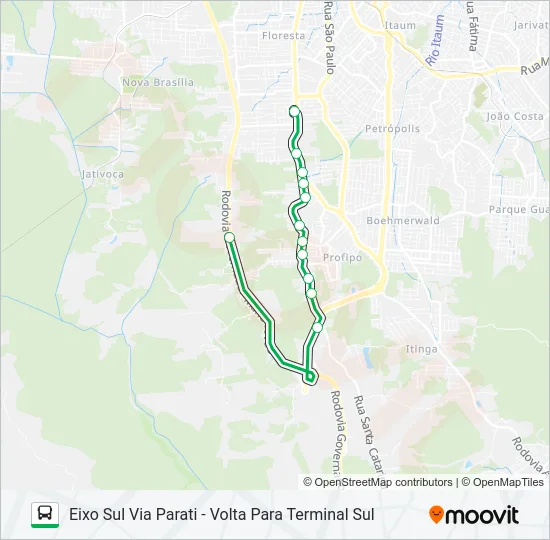 7018 EIXO SUL VIA PARATI  Line Map