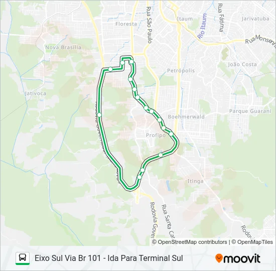 7023 EIXO SUL VIA BR 101  Line Map