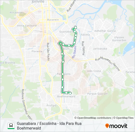 1308 GUANABARA / ESCOLINHA  Line Map