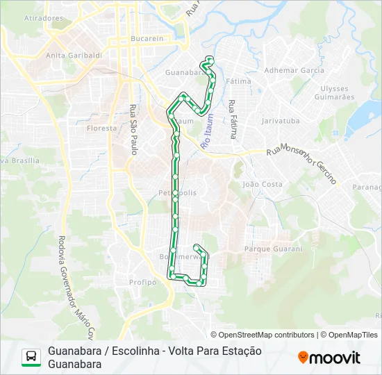 1308 GUANABARA / ESCOLINHA  Line Map