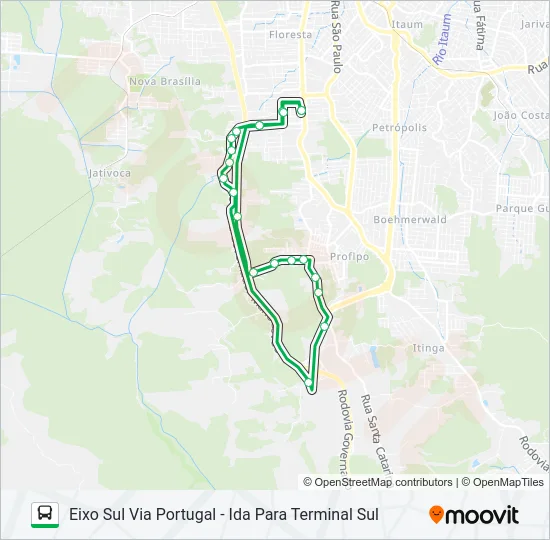 7019 EIXO SUL VIA PORTUGAL  Line Map