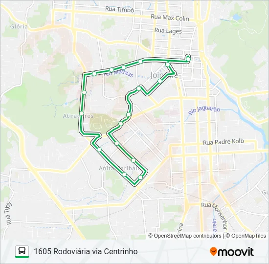 1605 RODOVIÁRIA VIA CENTRINHO  Line Map