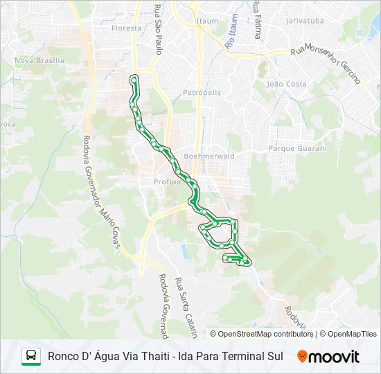 7017 RONCO D' ÁGUA VIA THAITI bus Line Map