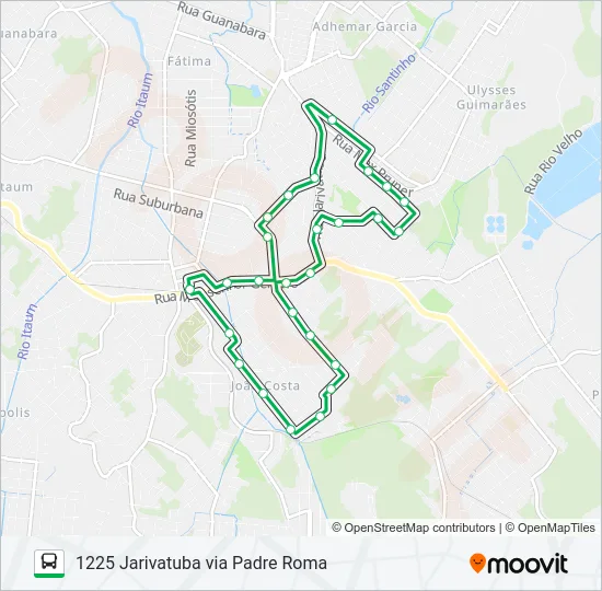 1225 JARIVATUBA VIA PADRE ROMA  Line Map