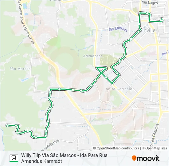 1603 WILLY TILP VIA SÃO MARCOS  Line Map