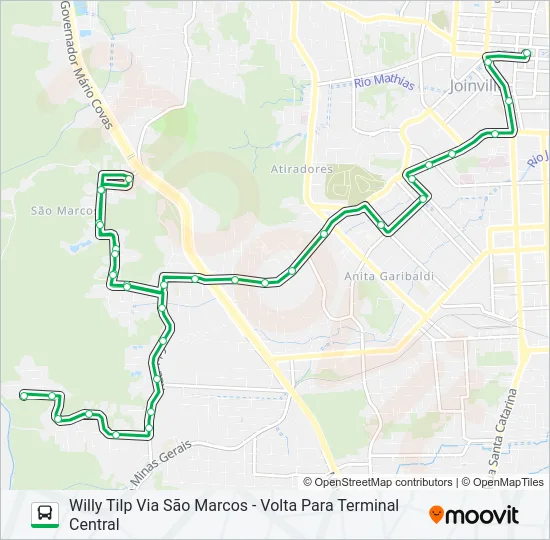 1603 WILLY TILP VIA SÃO MARCOS  Line Map