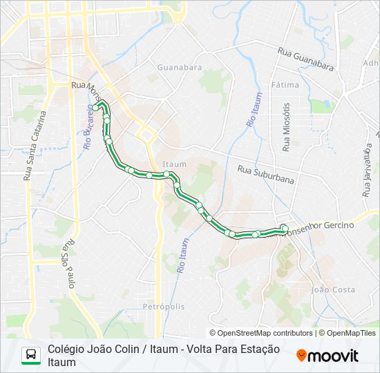 1729 COLÉGIO JOÃO COLIN / ITAUM bus Line Map