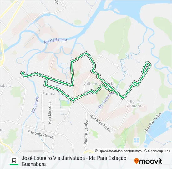 1312 JOSÉ LOUREIRO VIA JARIVATUBA  Line Map