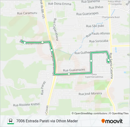 7006 ESTRADA PARATI VIA OTHON MADER  Line Map